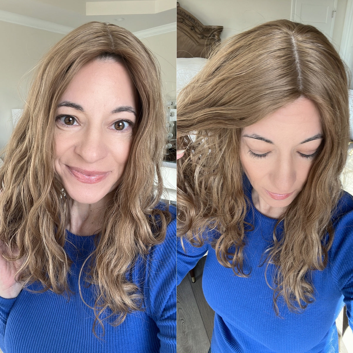 “LIZZY&quot; Premium Topper: Silk Top, 8x8, 17&quot;, WAVY