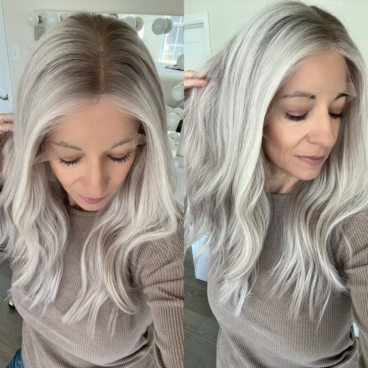 “RIVER&quot; Premium Wig: Lace Top, Sz. S/M, 20-21&quot;