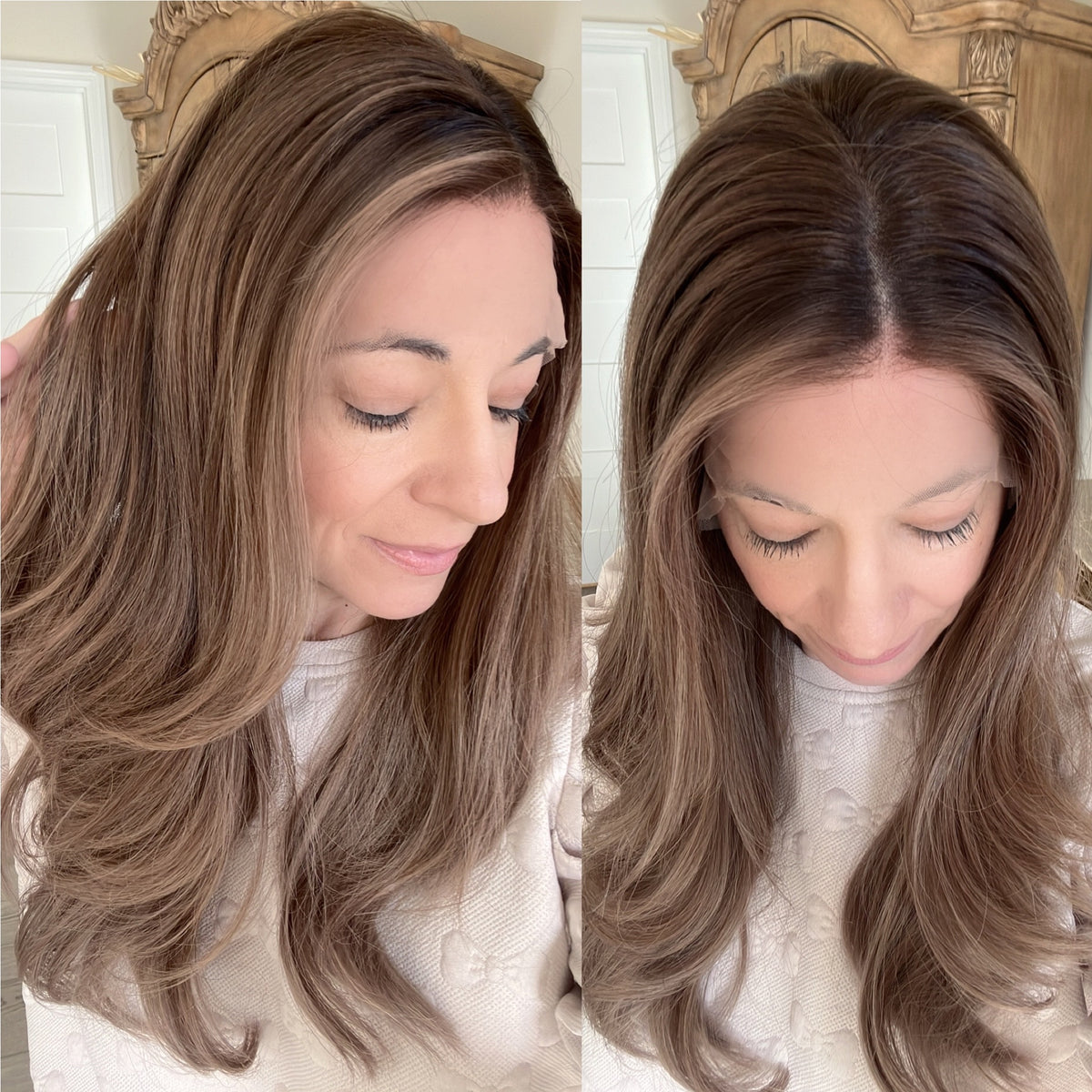 “BLOOMING BABE&quot; Exquisite Wig: Lace Top, Sz. S/M, 21-22&quot;