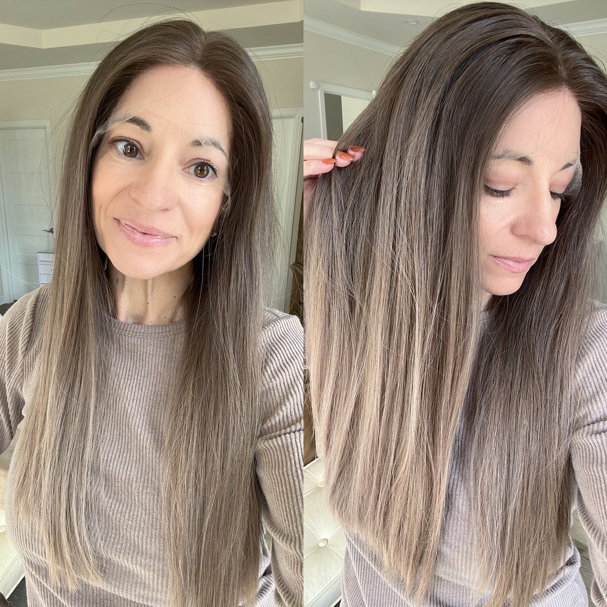 “CAMILLA&quot; Premium Wig: Lace Top, Sz. M/L, 22-23&quot;