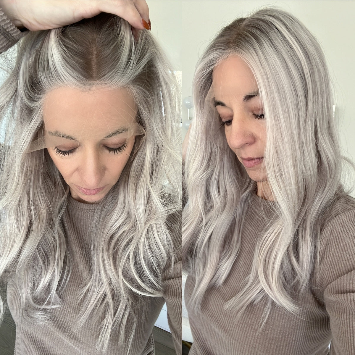 “RIVER&quot; Premium Wig: Lace Top, Sz. S/M, 20-21&quot;