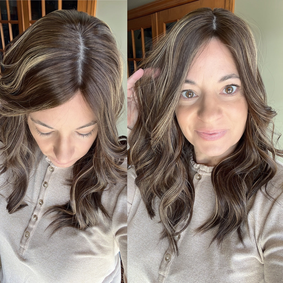 “LUNA BALAYAGE" Premium Topper: Silk Top, 7x7, 18"