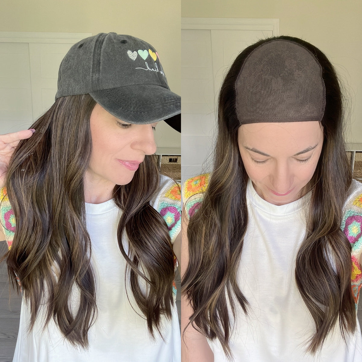 FINAL SALE “LUCIA&quot; Premium HAT FALL Wig: Sz. M, 22-24&quot;