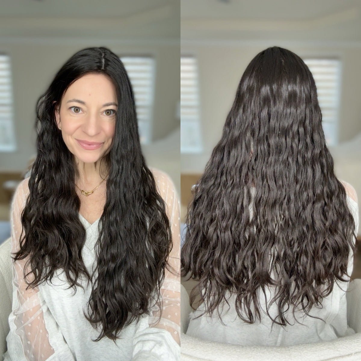 “RAVEN" Premium Topper: Silk Top, 9x9, 25", Curly