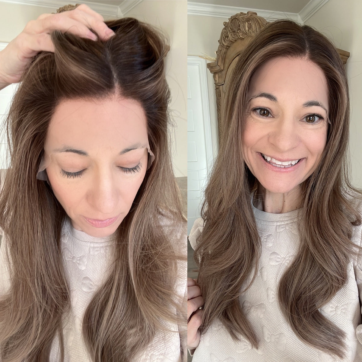 “BLOOMING BABE&quot; Exquisite Wig: Lace Top, Sz. S/M, 21-22&quot;