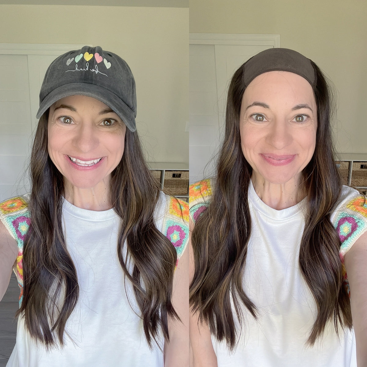 FINAL SALE “LUCIA&quot; Premium HAT FALL Wig: Sz. M, 22-24&quot;