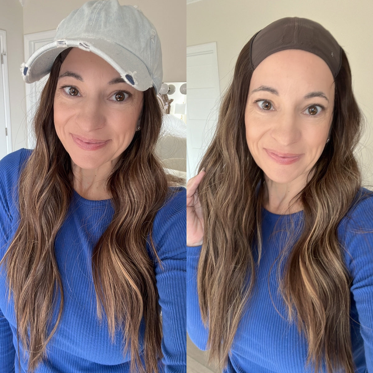 “ELLIE&quot; Premium HAT FALL Wig: Sz. M, 22-23&quot;