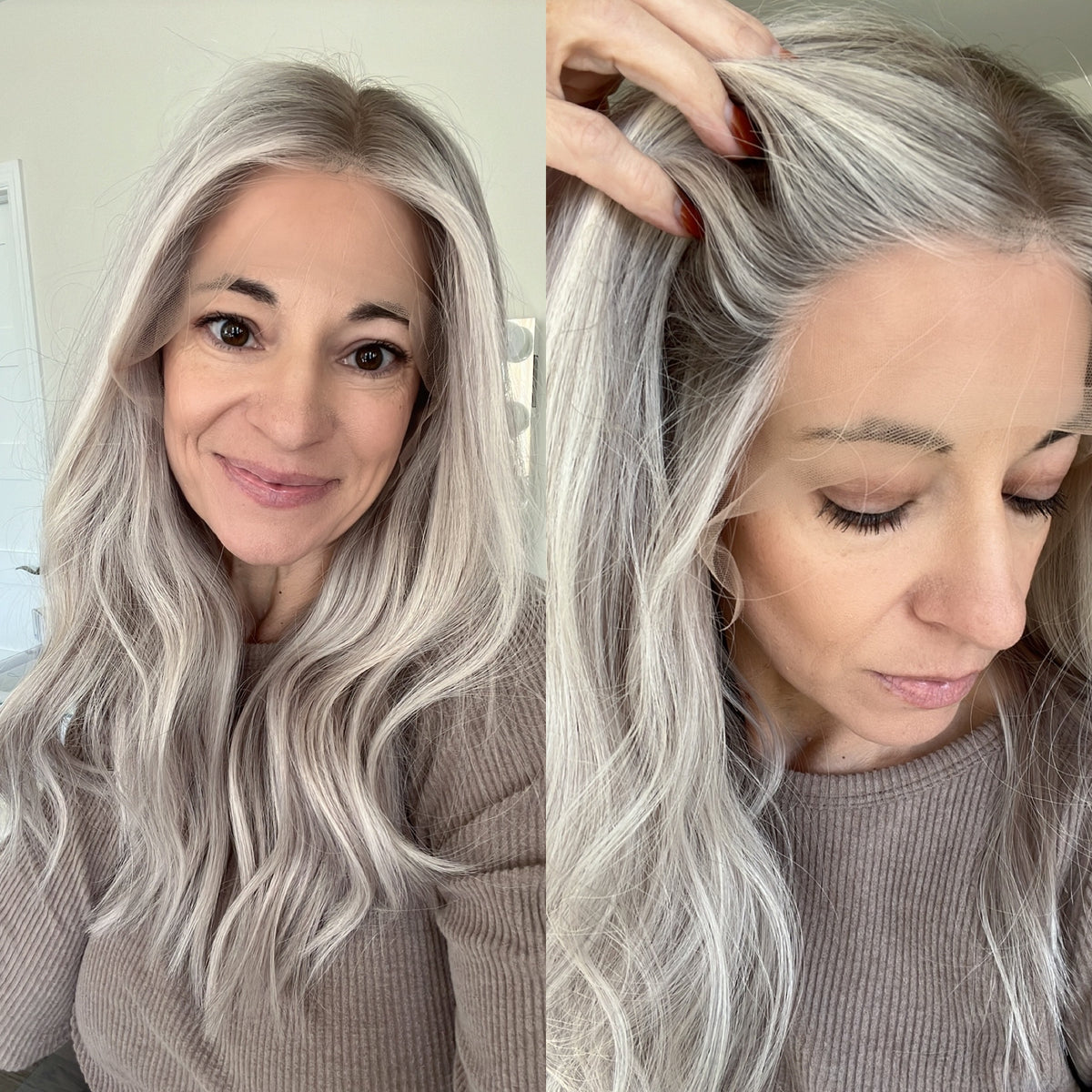 “RIVER&quot; Premium Wig: Lace Top, Sz. S/M, 20-21&quot;