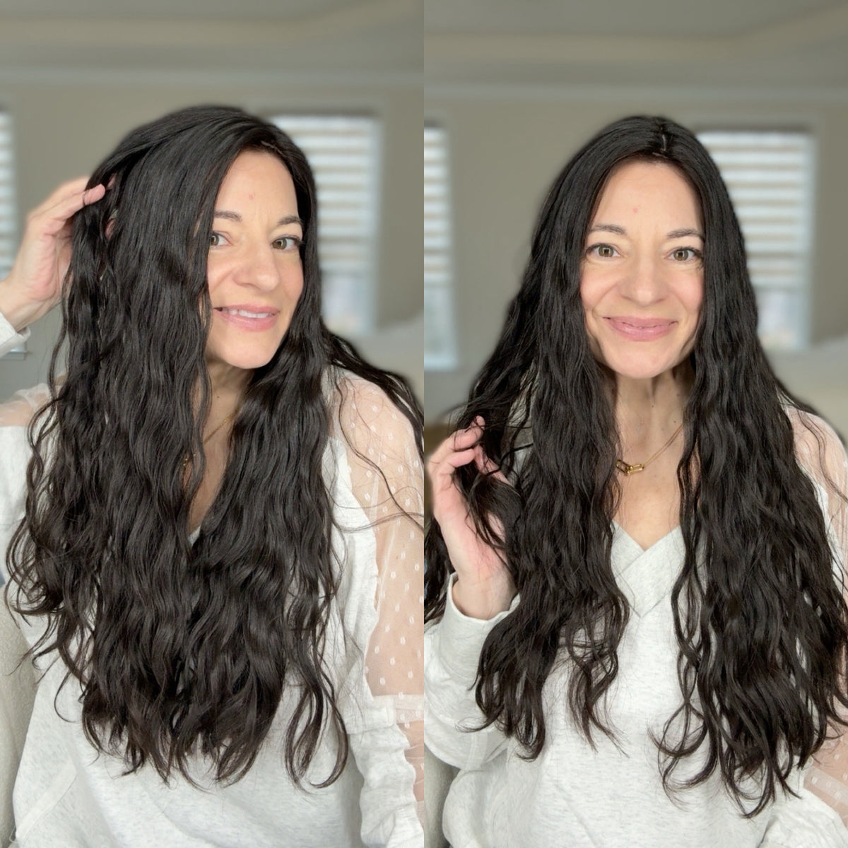 “RAVEN" Premium Topper: Silk Top, 9x9, 25", Curly