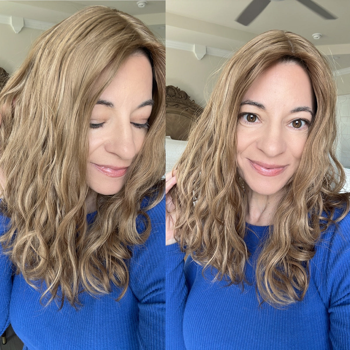 “LIZZY&quot; Premium Topper: Silk Top, 8x8, 17&quot;, WAVY