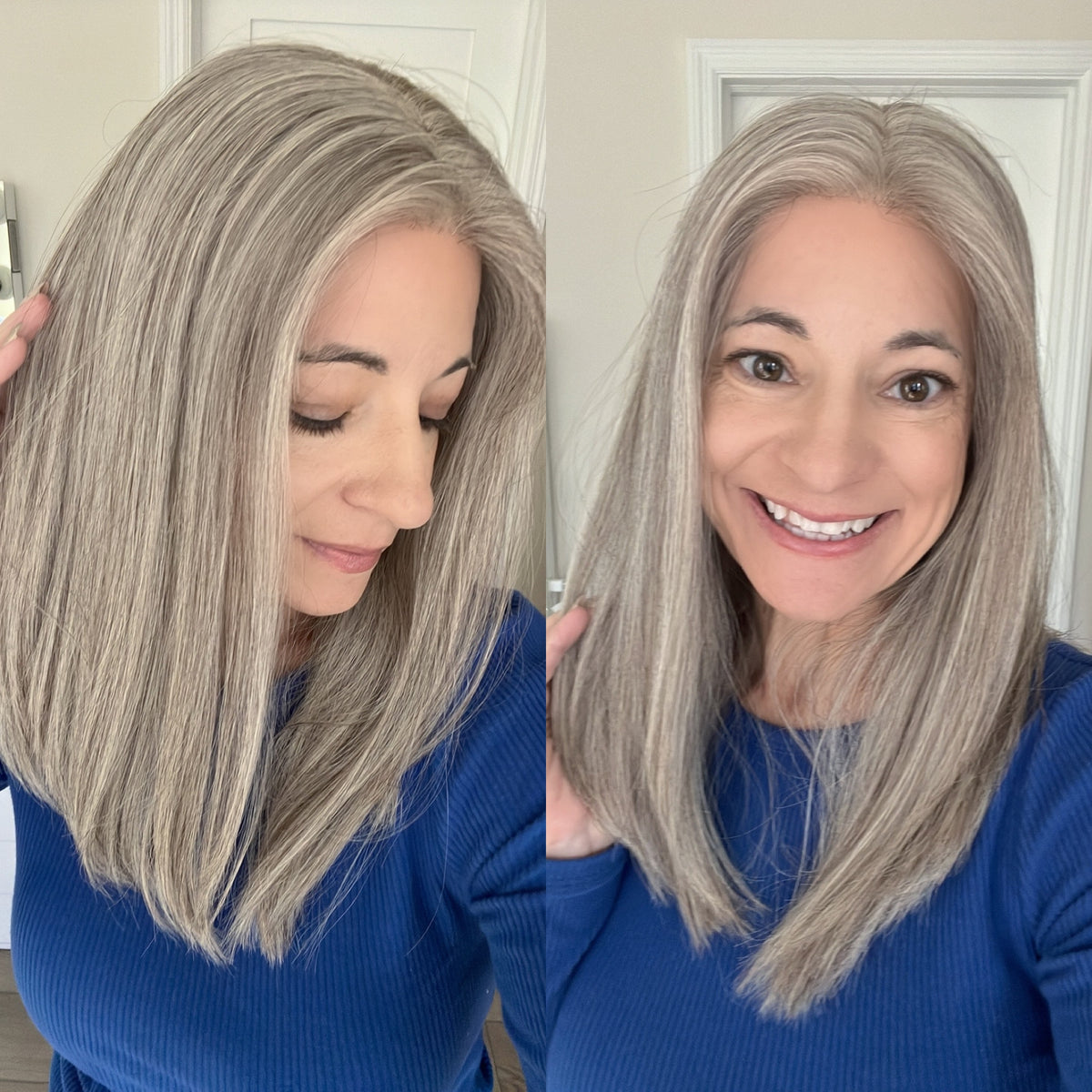 FINAL SALE “STERLING&quot; Premium Wig: Lace Top, Sz. S, 17&quot;, LONG LOB