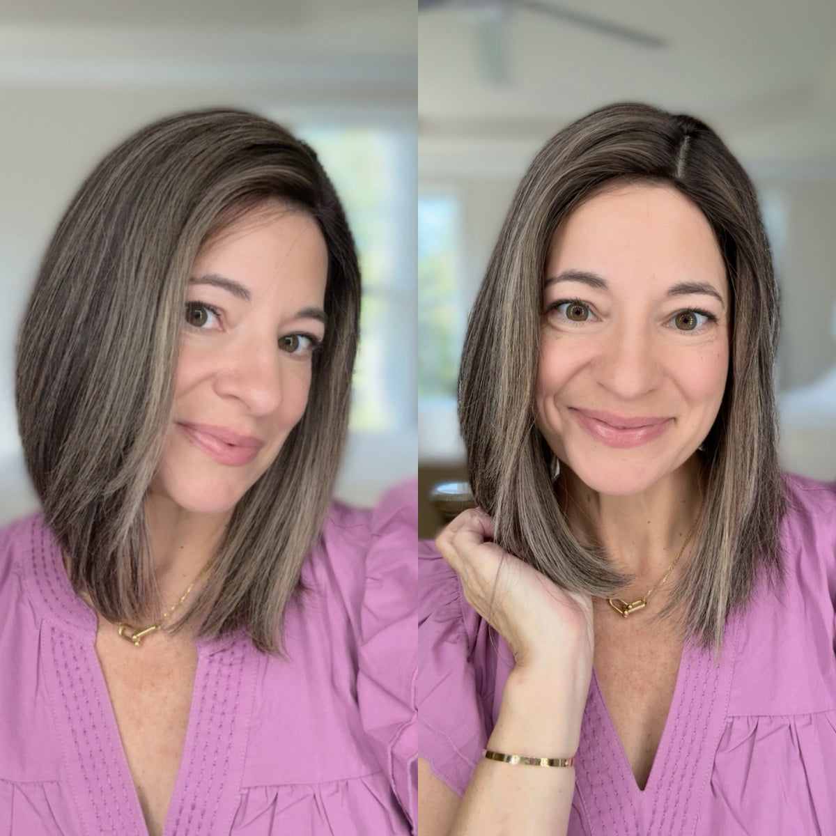 “YOU OUGHTA KNOW&quot; Exquisite Topper: Silk Top, 8x8, 14&quot;, Curtain Bangs