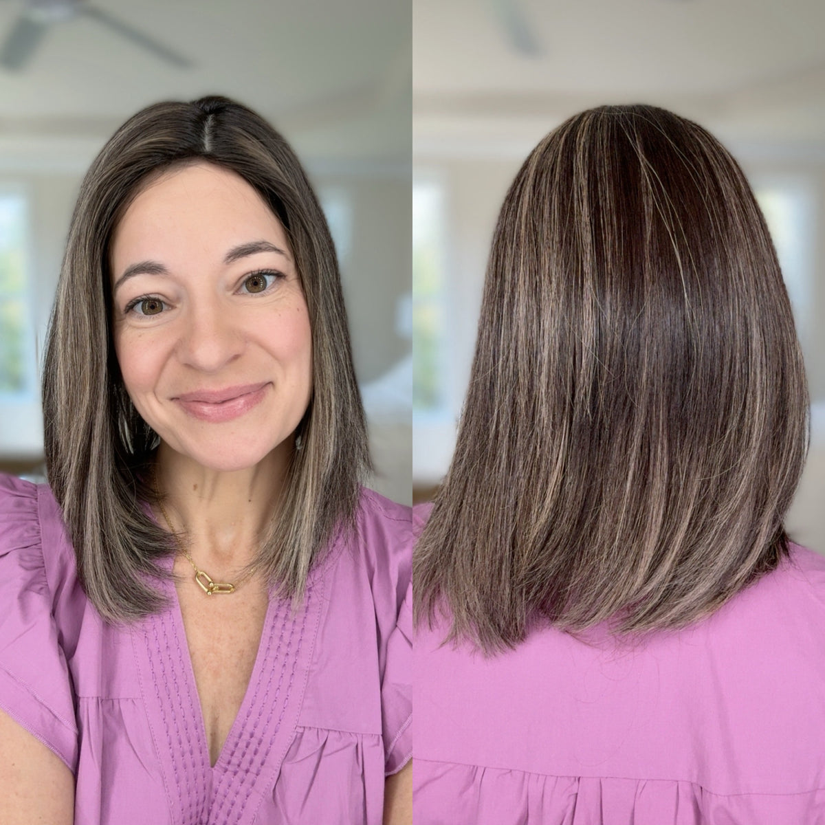 “YOU OUGHTA KNOW&quot; Exquisite Topper: Silk Top, 8x8, 14&quot;, Curtain Bangs