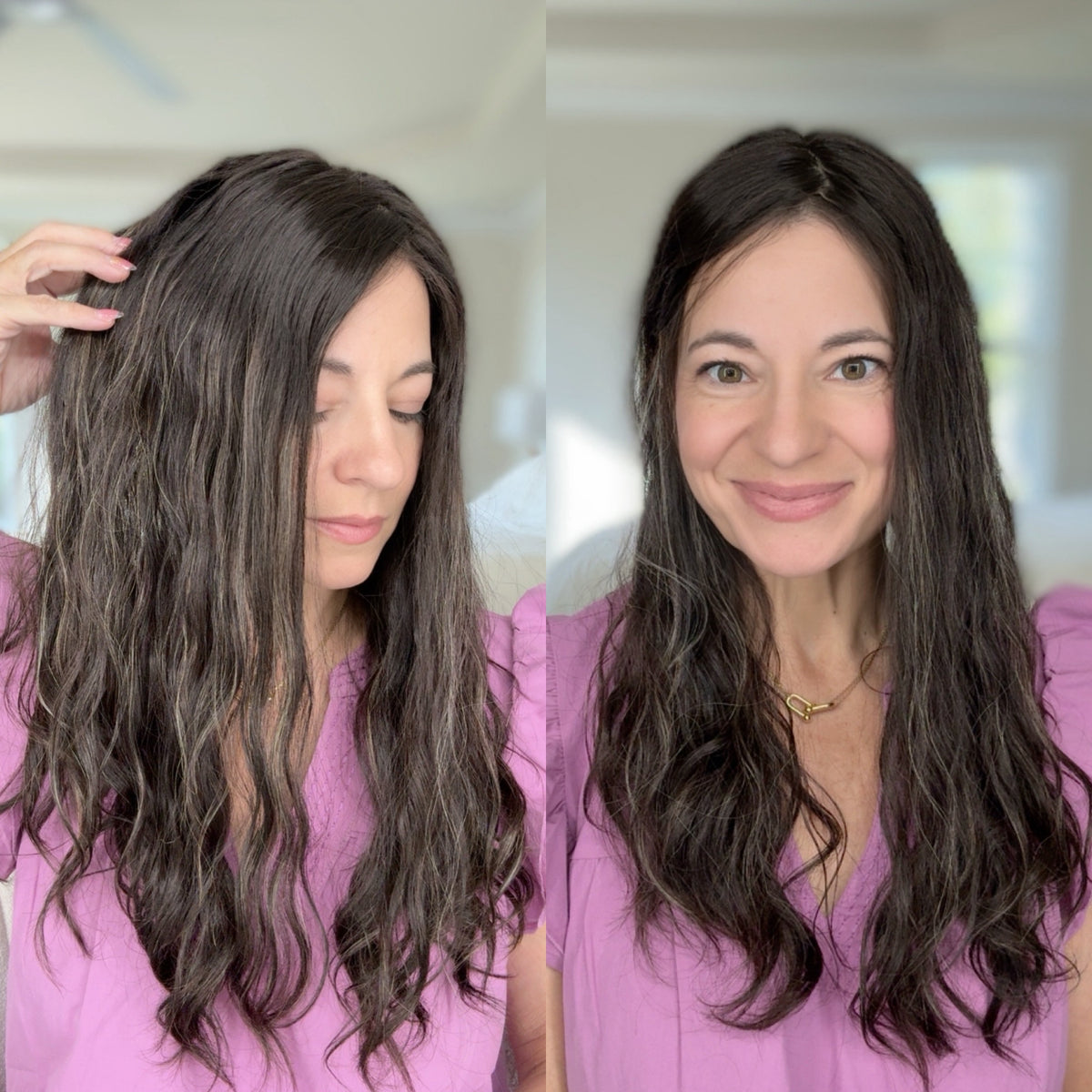 “RHIANNON HIGHLIGHT&quot; Premium Topper: Silk Top, 9x9, 23-24&quot;, Wavy