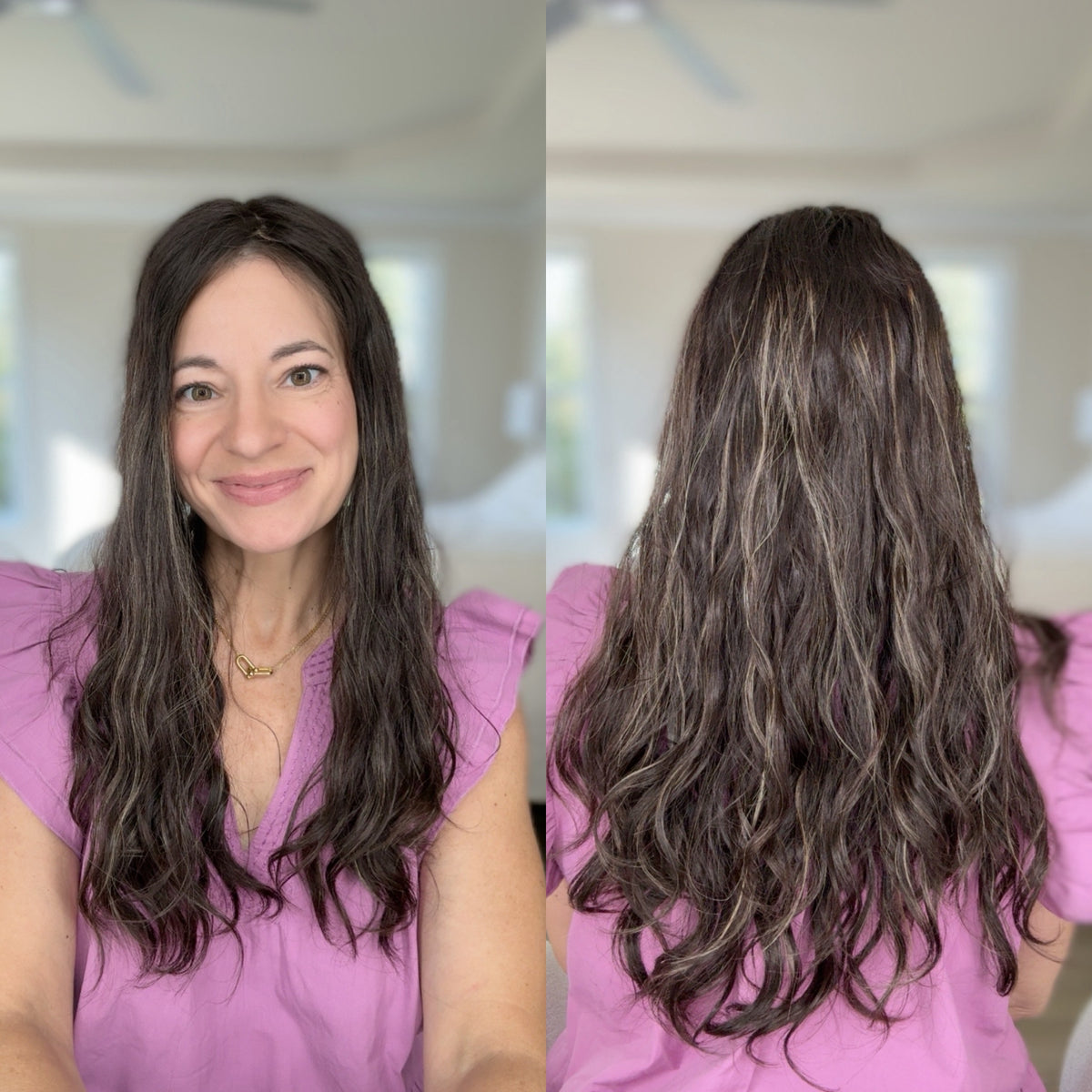 “RHIANNON HIGHLIGHT&quot; Premium Topper: Silk Top, 9x9, 23-24&quot;, Wavy