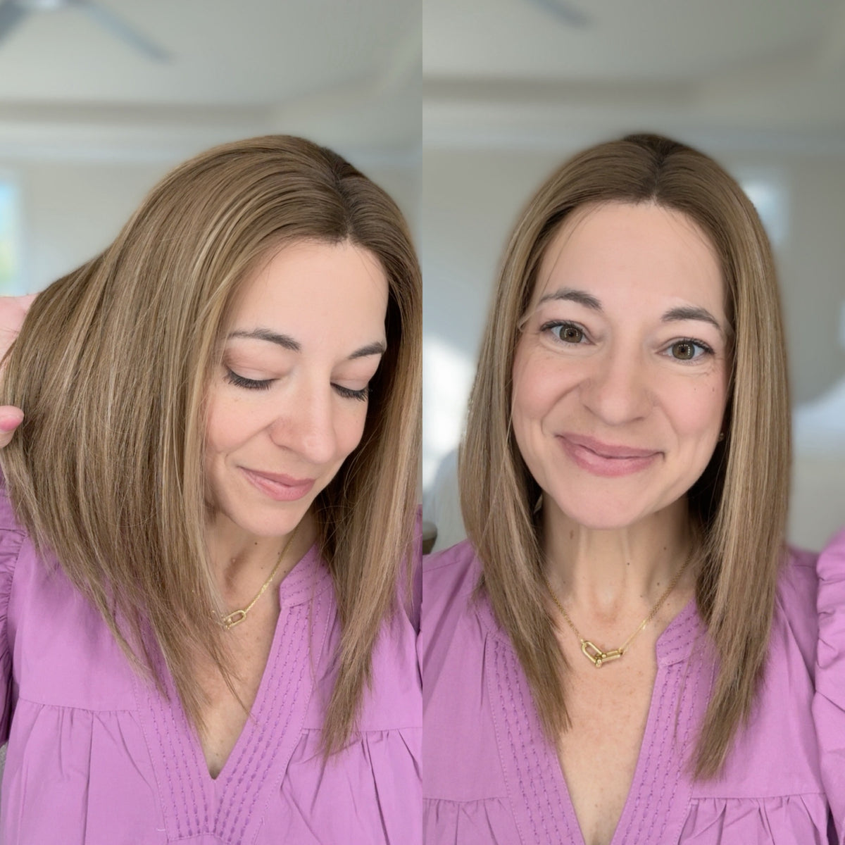 “SABRINA&quot; Premium Wig: Lace Top, Sz. M/L, 15-16&quot; Long Bob Cut