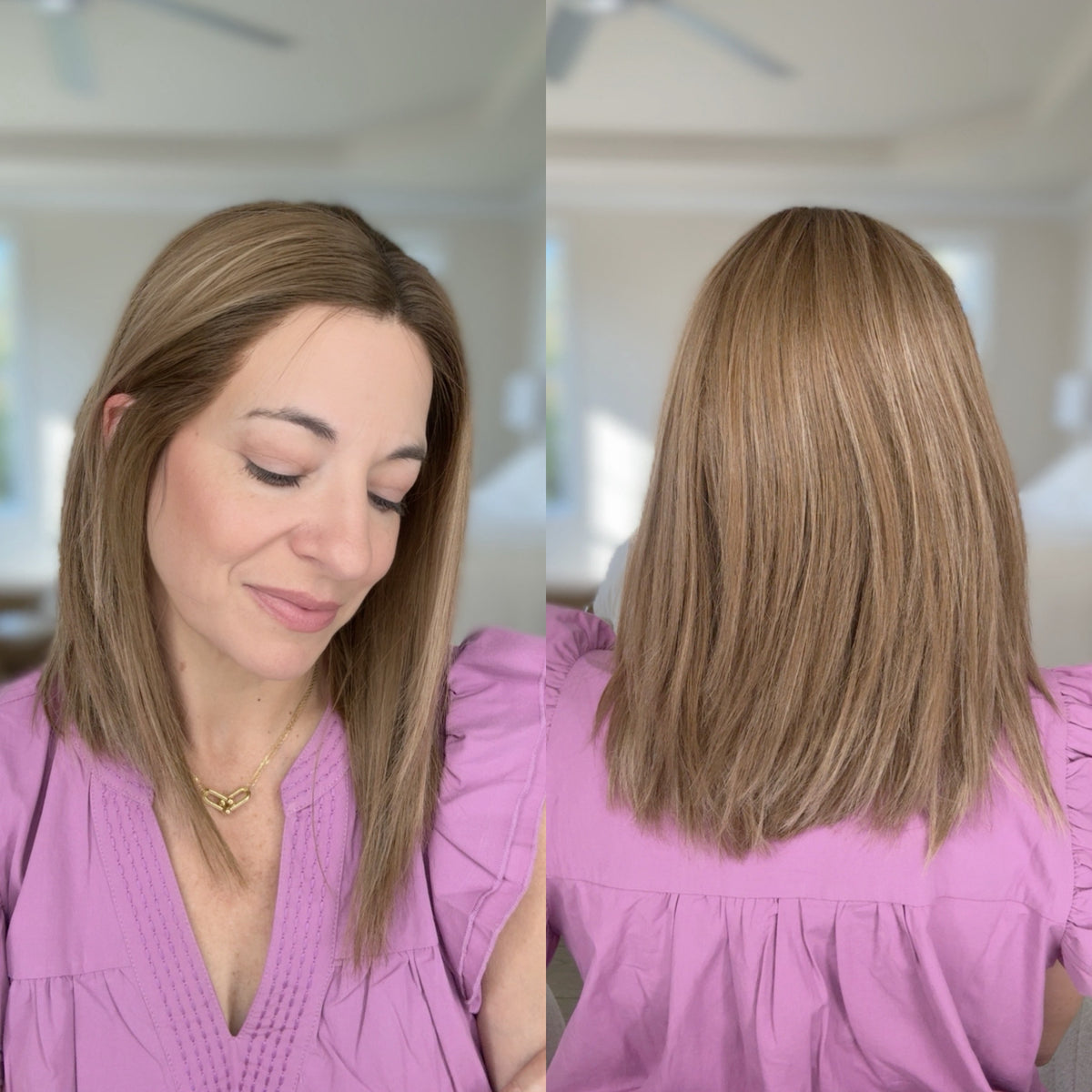 “SABRINA&quot; Premium Wig: Lace Top, Sz. M/L, 15-16&quot; Long Bob Cut