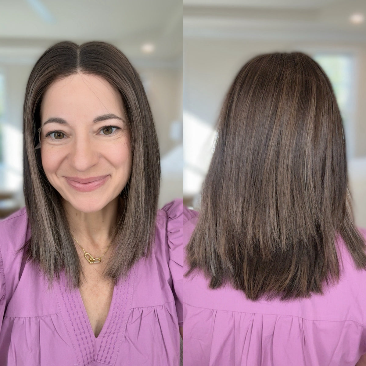 “SLOW BURN&quot; Exquisite Wig: Lace Top, Sz. S, 15&quot; Long Bob