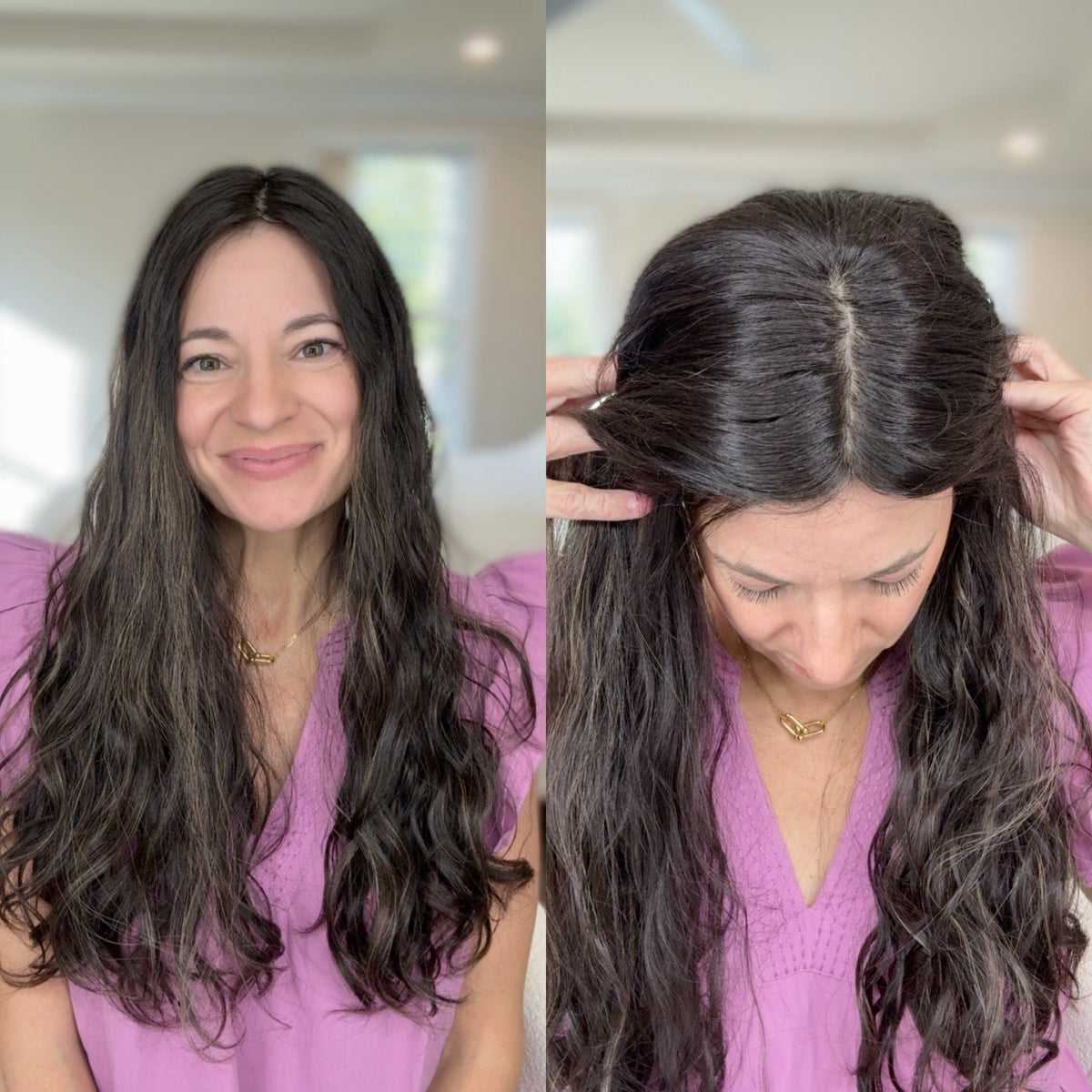 “RAVEN HIGHLIGHT&quot; Premium Topper: Silk Top, 9x9, 25&quot;, Curly