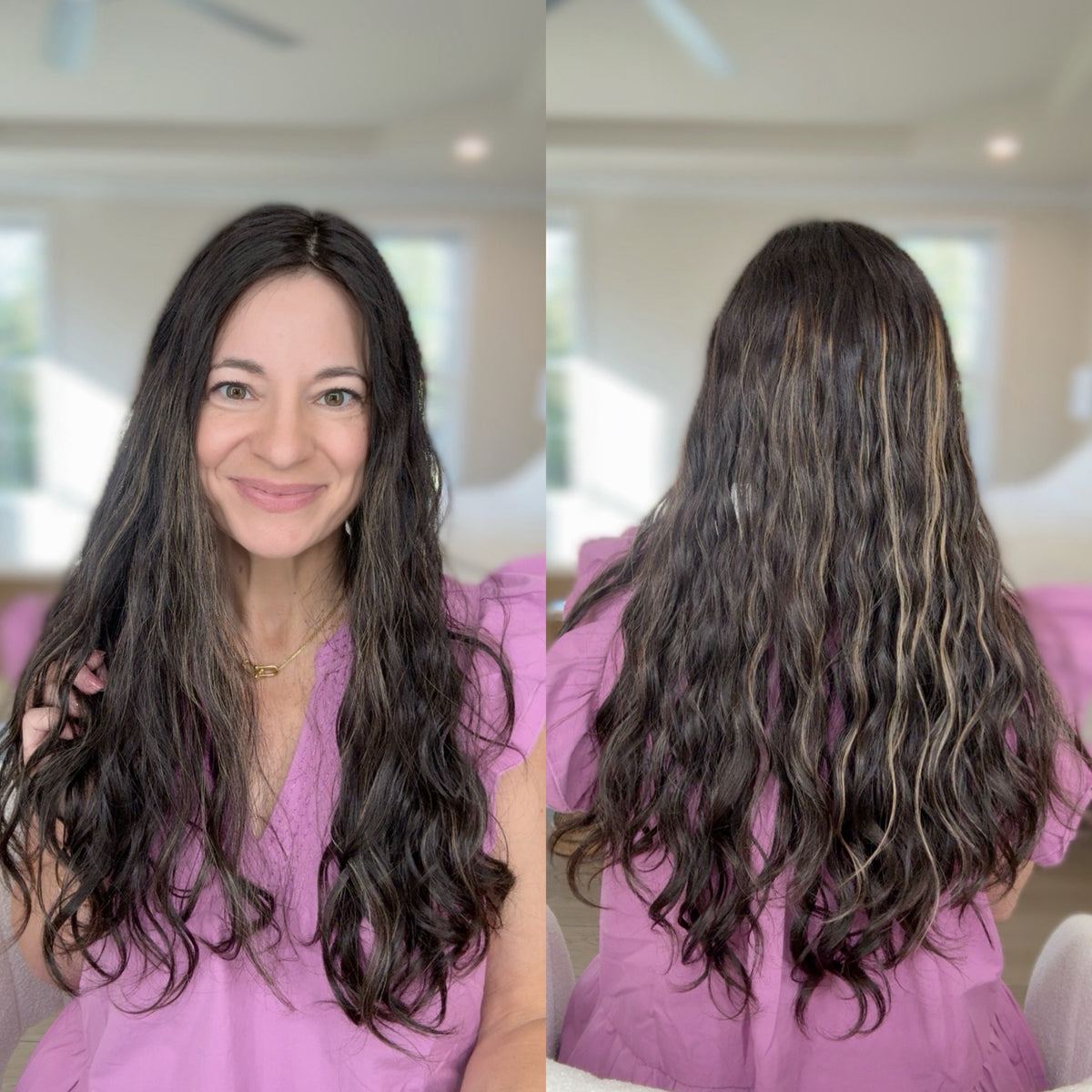 “RAVEN HIGHLIGHT&quot; Premium Topper: Silk Top, 9x9, 25&quot;, Curly