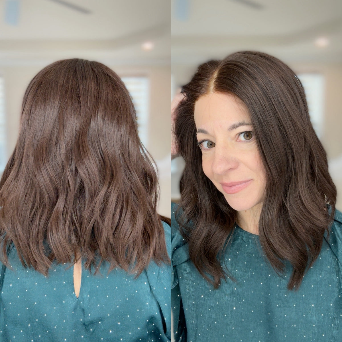 DOORBUSTER “LARK" Premium Wig: Lace Top, Fully Handtied, Sz. M, 16"