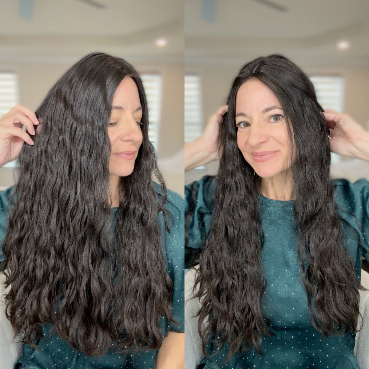 “RAVEN" Premium Topper: Silk Top, 9x9, 26", Curly