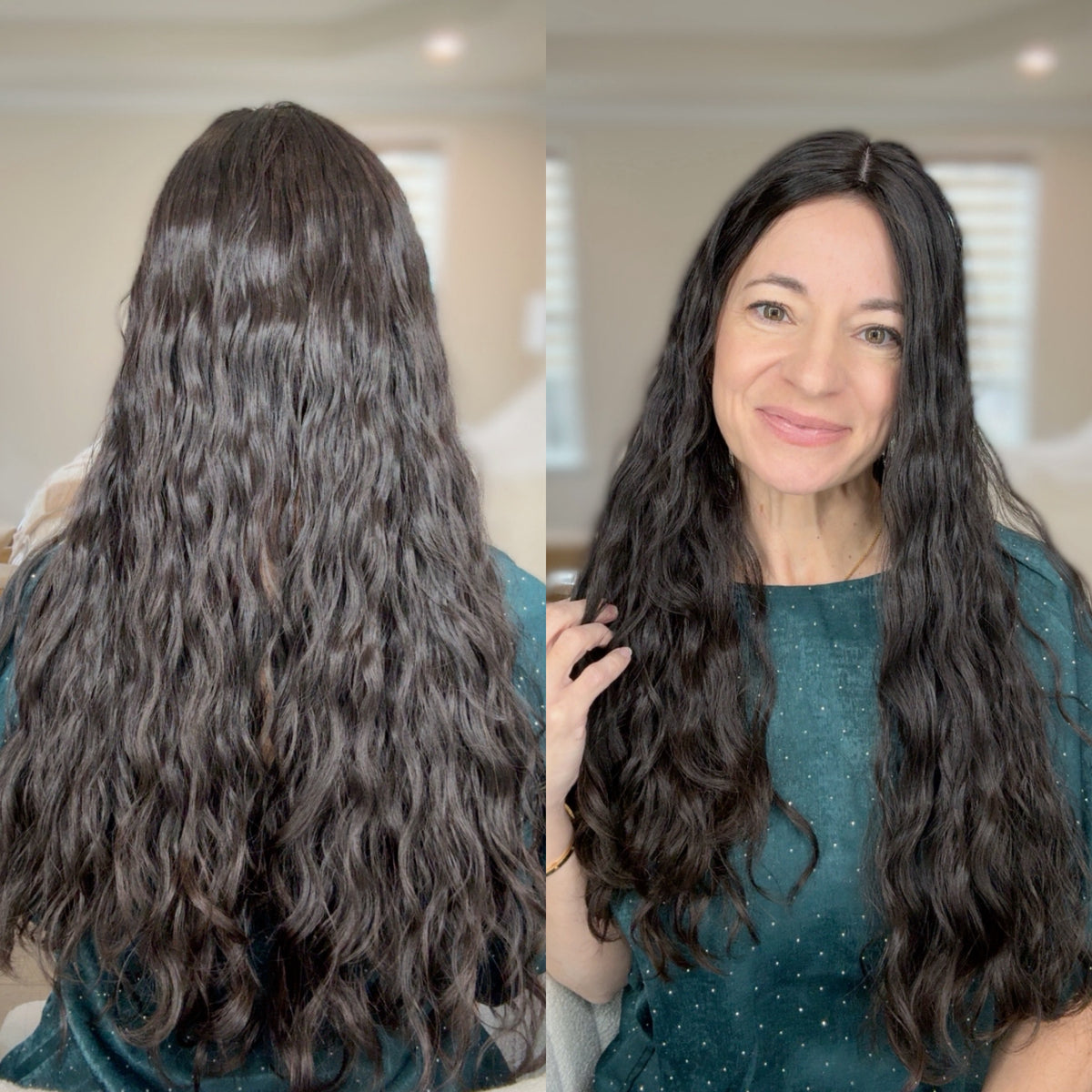 “RAVEN" Premium Topper: Silk Top, 9x9, 26", Curly