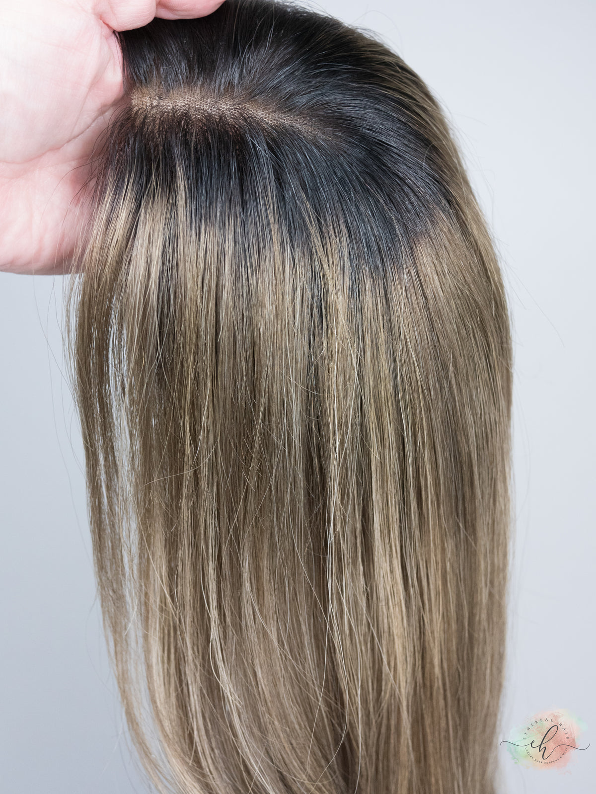 “ROOTED HARLOW&quot; Premium Topper: Lace Top, 8x8, 21&quot;