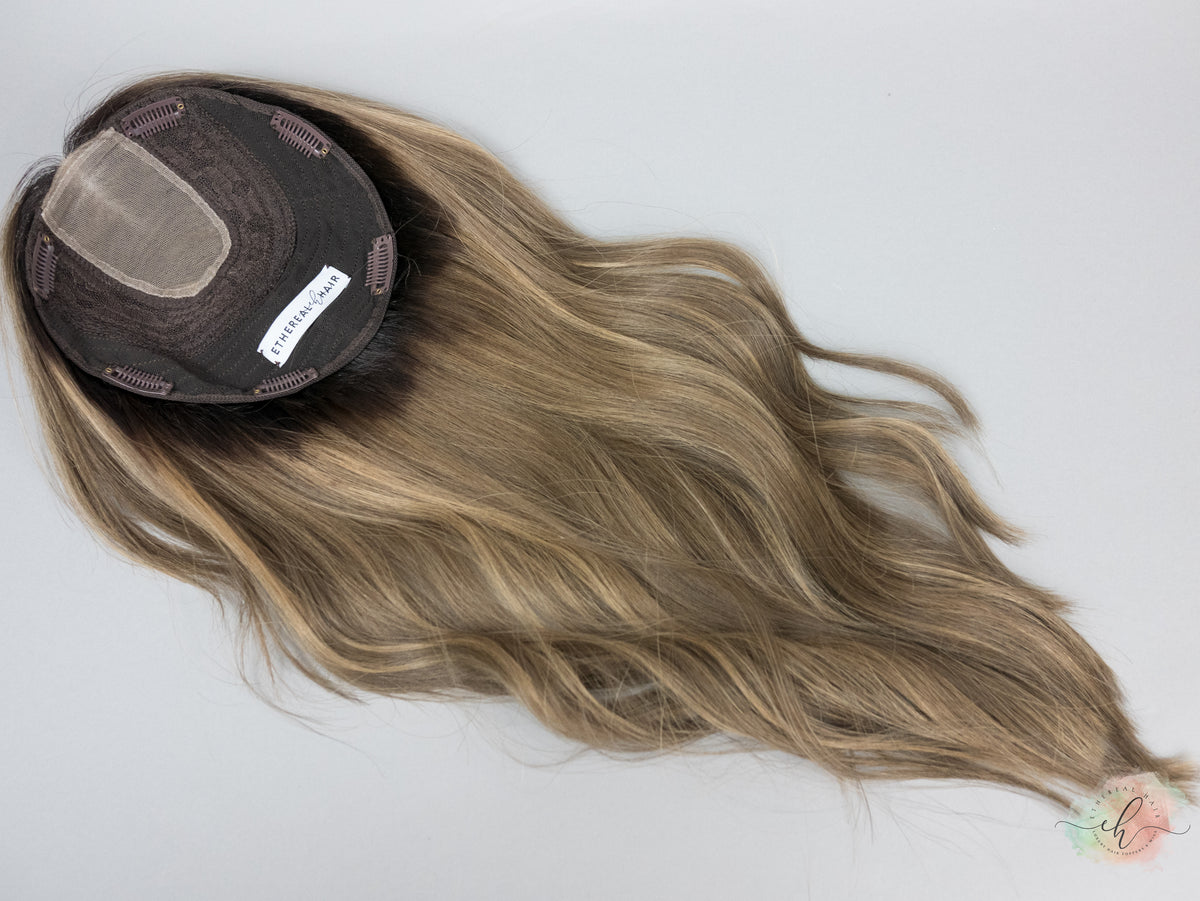 “ROOTED HARLOW&quot; Premium Topper: Lace Top, 8x8, 21&quot;