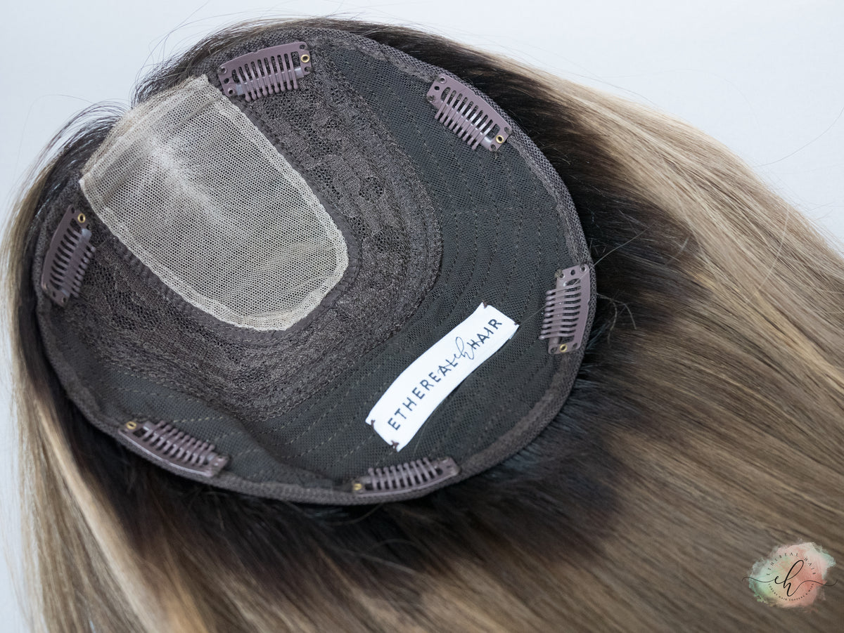 “ROOTED HARLOW&quot; Premium Topper: Lace Top, 8x8, 21&quot;