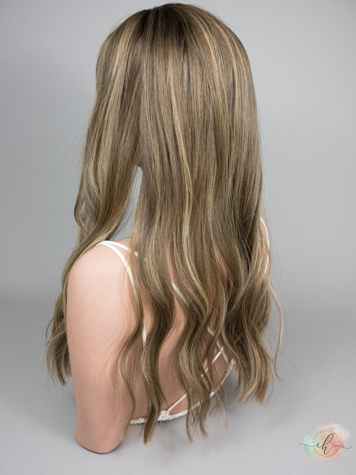 “ROOTED HARLOW&quot; Premium Topper: Lace Top, 8x8, 23&quot;