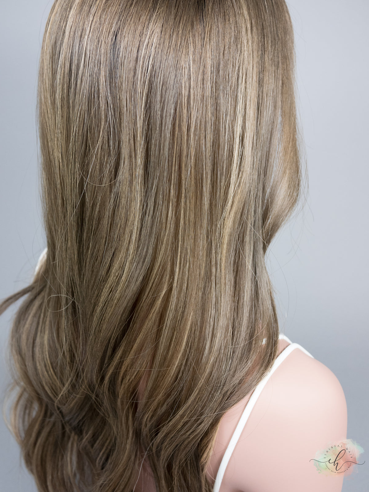 “ROOTED HARLOW&quot; Premium Topper: Lace Top, 8x8, 23&quot;