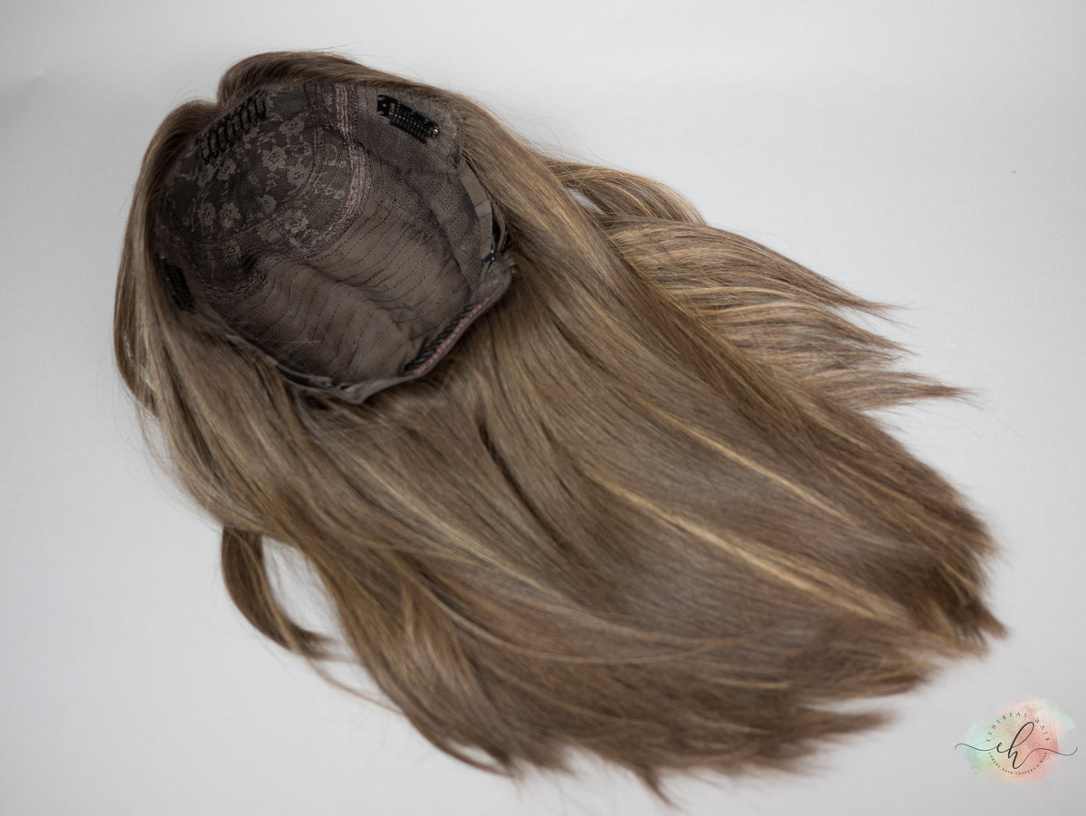 SUMMER SALE “RILEY" Exquisite Wig: Silk Top, Sz. M, 18-19"