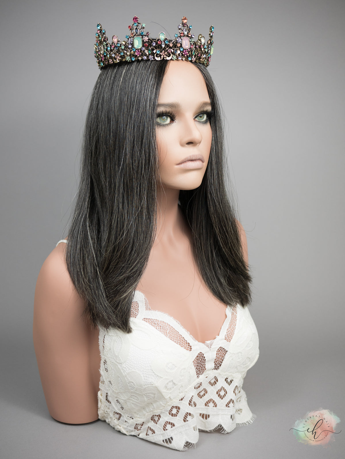SUMMER SALE “ELENA" Exquisite Wig: Silk Top, Sz. M, 18-19"