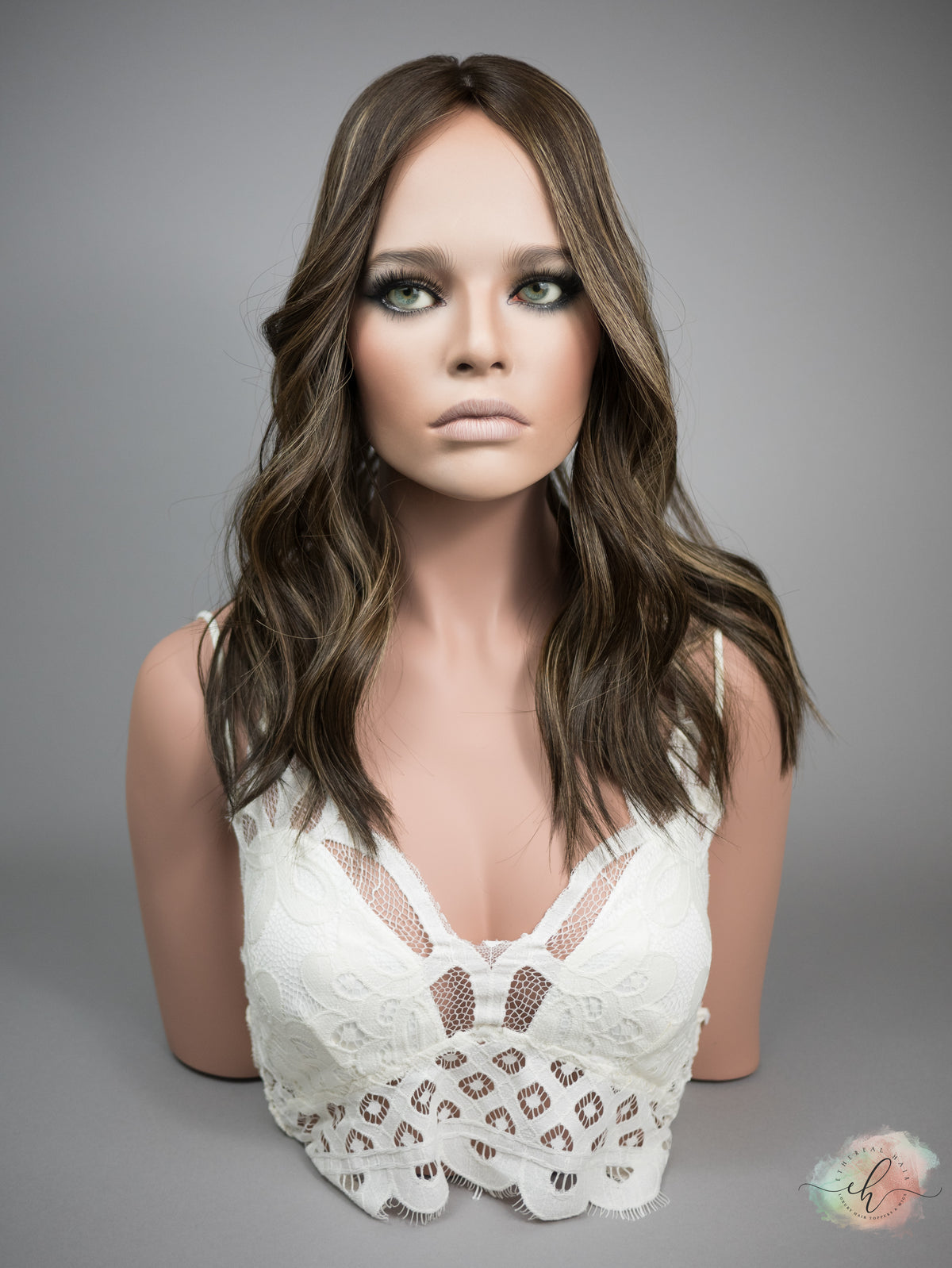 “LUNA BALAYAGE" Premium Topper: Silk Top, 7x7, 18"