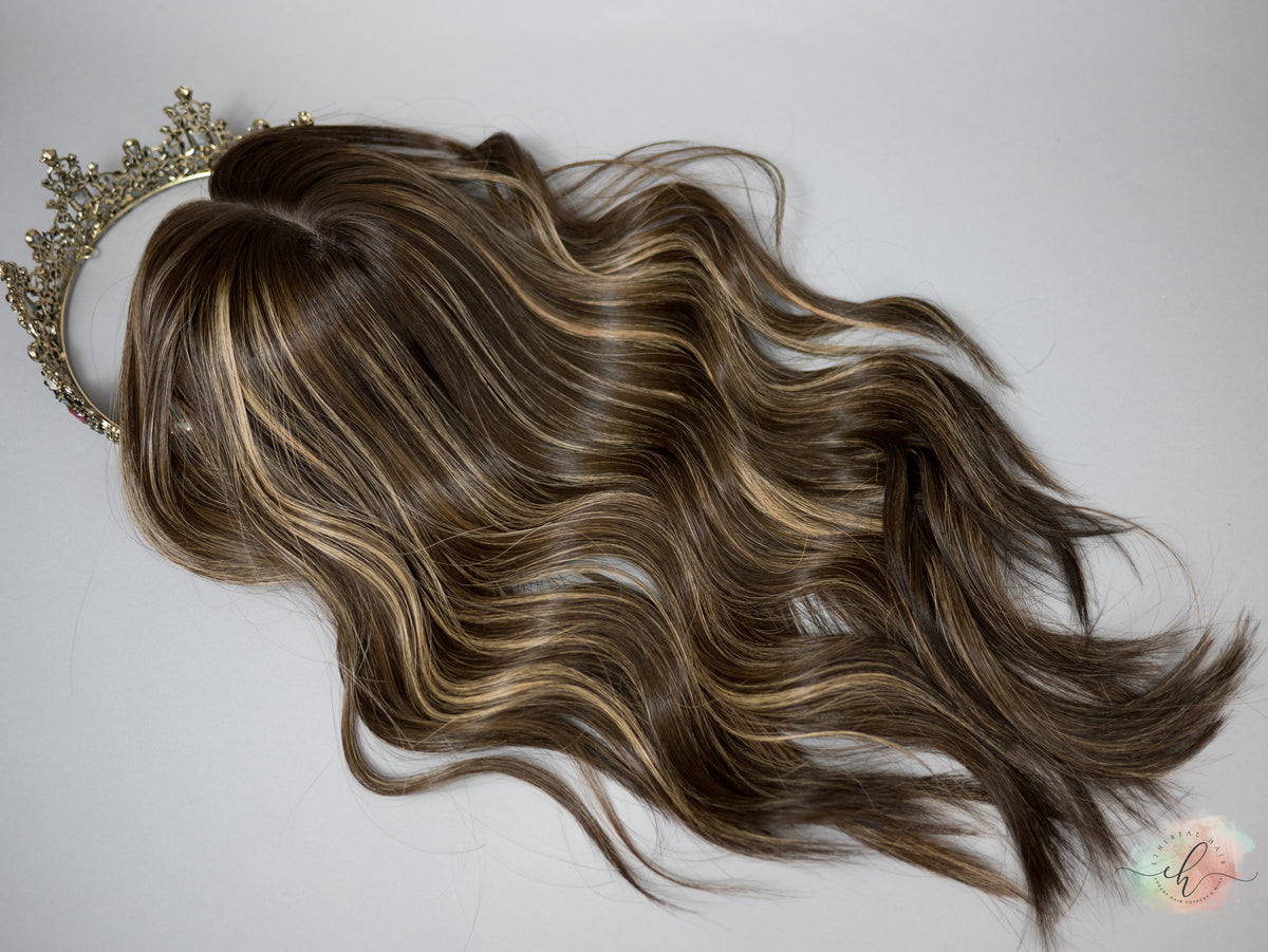 “LUNA BALAYAGE" Premium Topper: Silk Top, 7x7, 18"