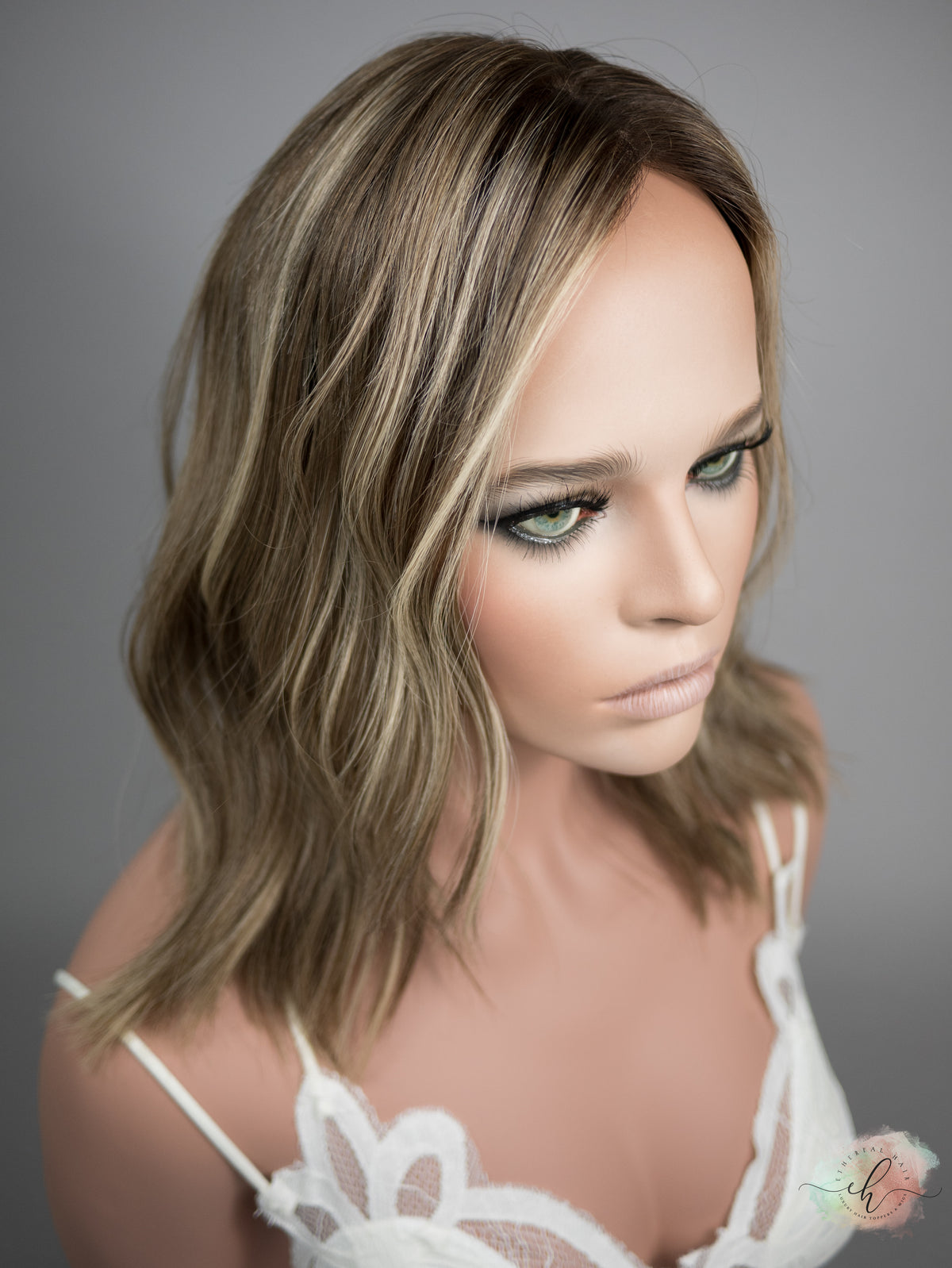 “BRYNN&quot; Premium Topper: Closed Lace Top, 8x8, 15-16&quot;