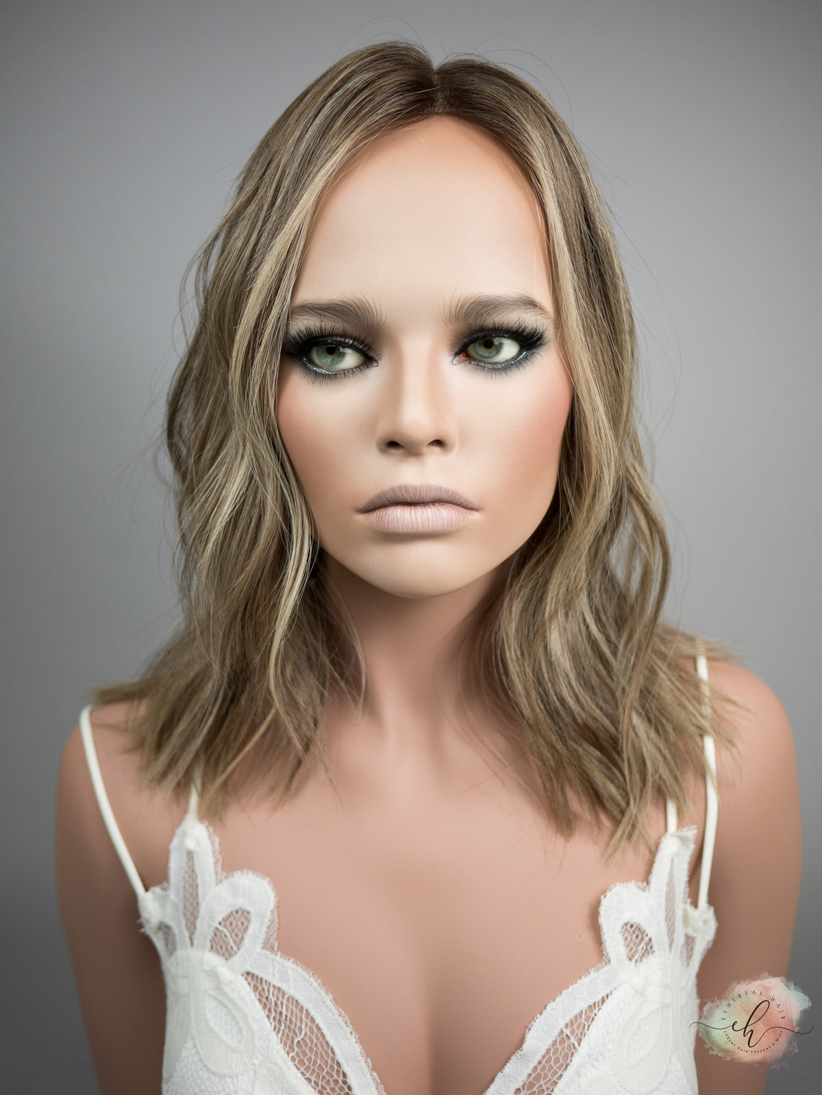 “BRYNN&quot; Premium Topper: Closed Lace Top, 8x8, 15-16&quot;