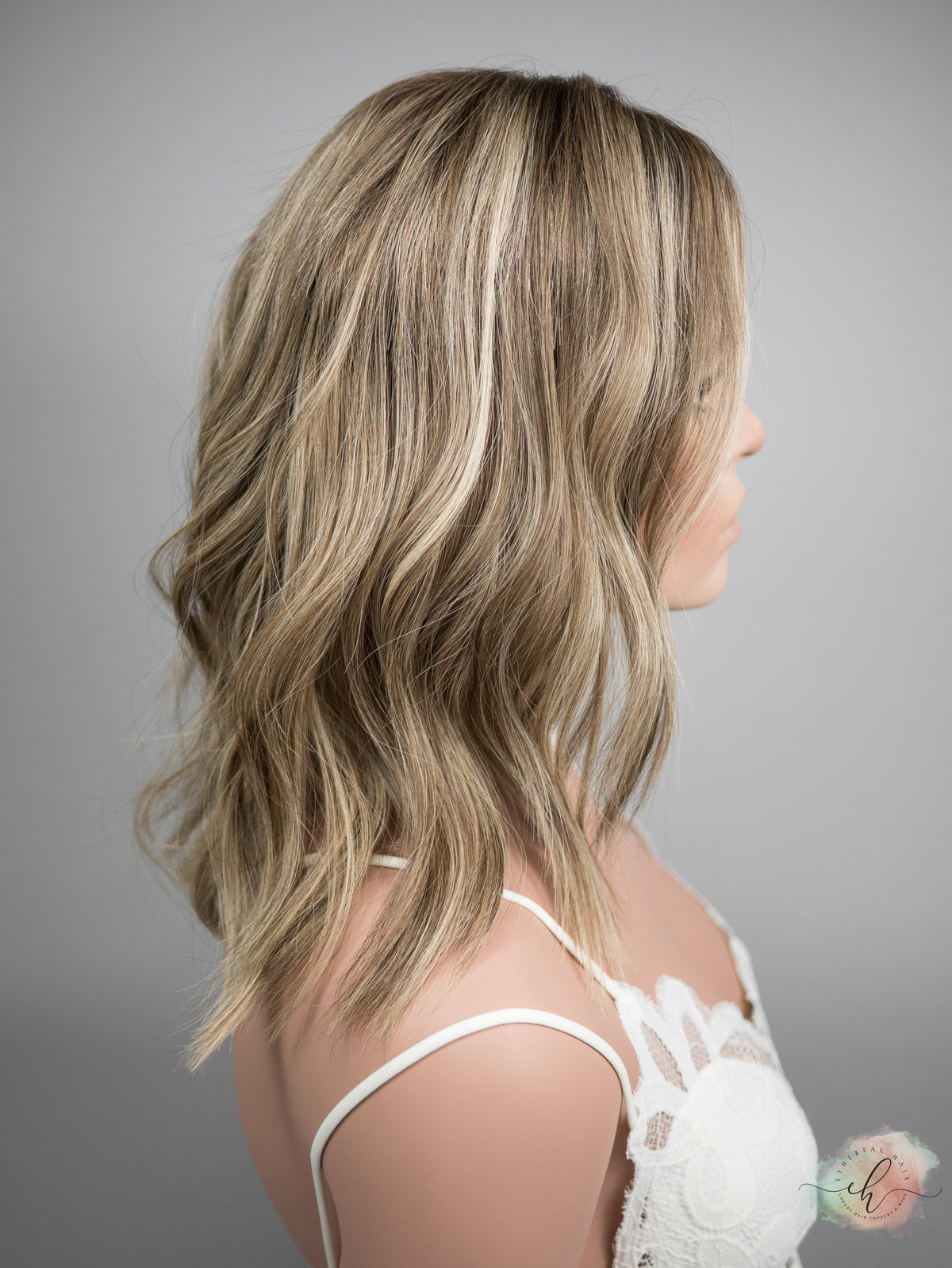 “BRYNN&quot; Premium Topper: Closed Lace Top, 8x8, 15-16&quot;