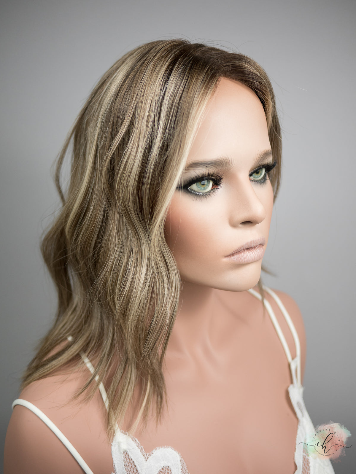 “BRYNN&quot; Premium Topper: Closed Lace Top, 8x8, 15-16&quot;