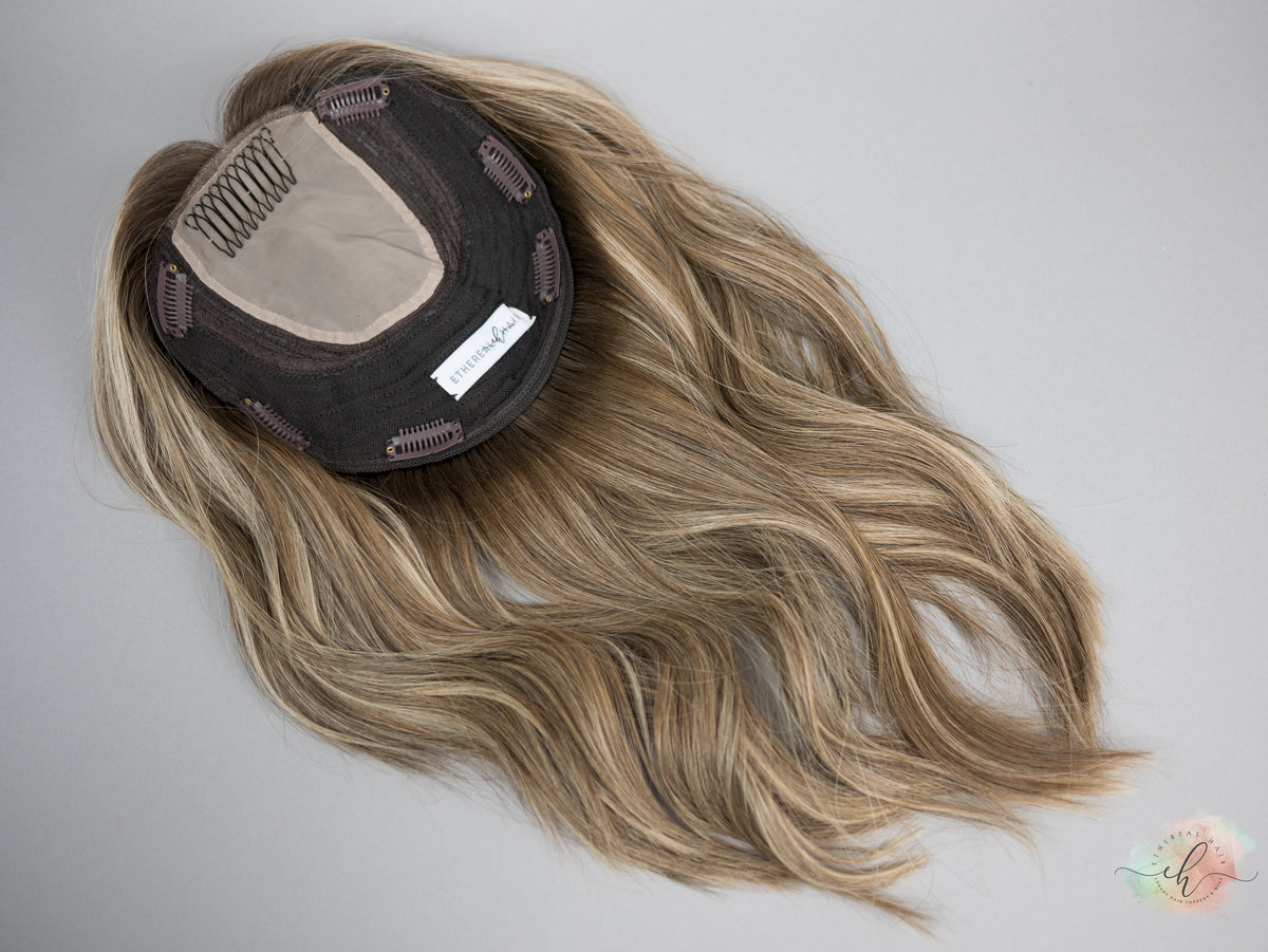 “BRYNN&quot; Premium Topper: Closed Lace Top, 8x8, 15-16&quot;