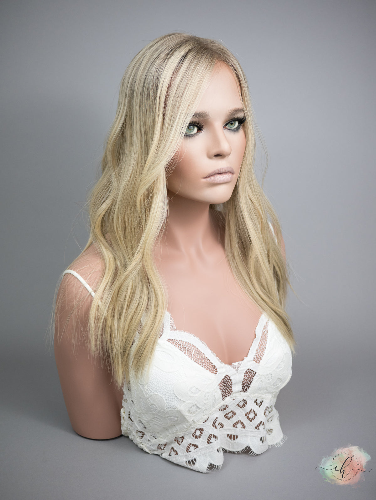 “LOLA&quot; Premium Topper: Closed Lace Top, 8x8, 18-20&quot;