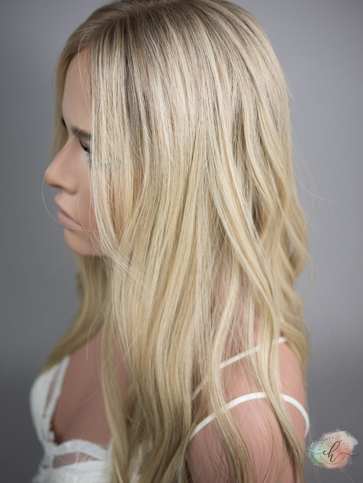 “LOLA&quot; Premium Topper: Closed Lace Top, 8x8, 18-20&quot;