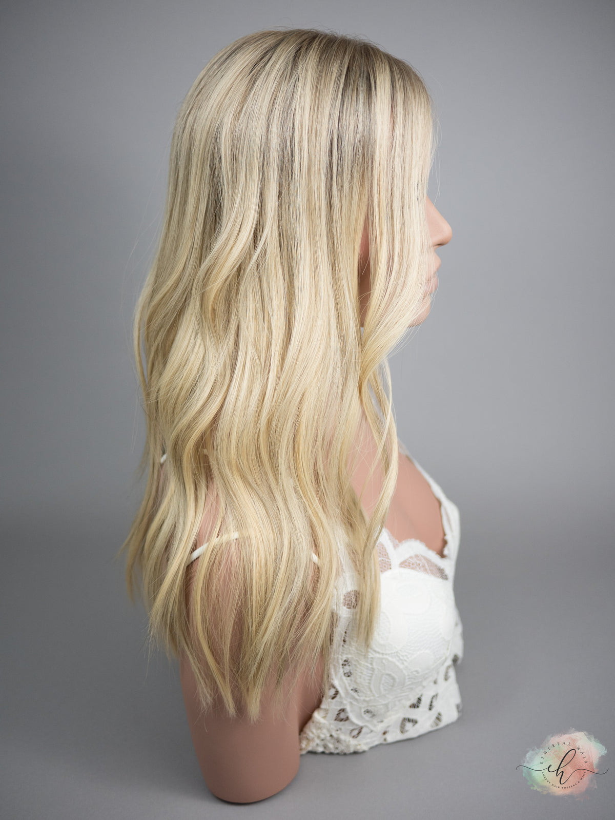 “LOLA&quot; Premium Topper: Closed Lace Top, 8x8, 18-20&quot;