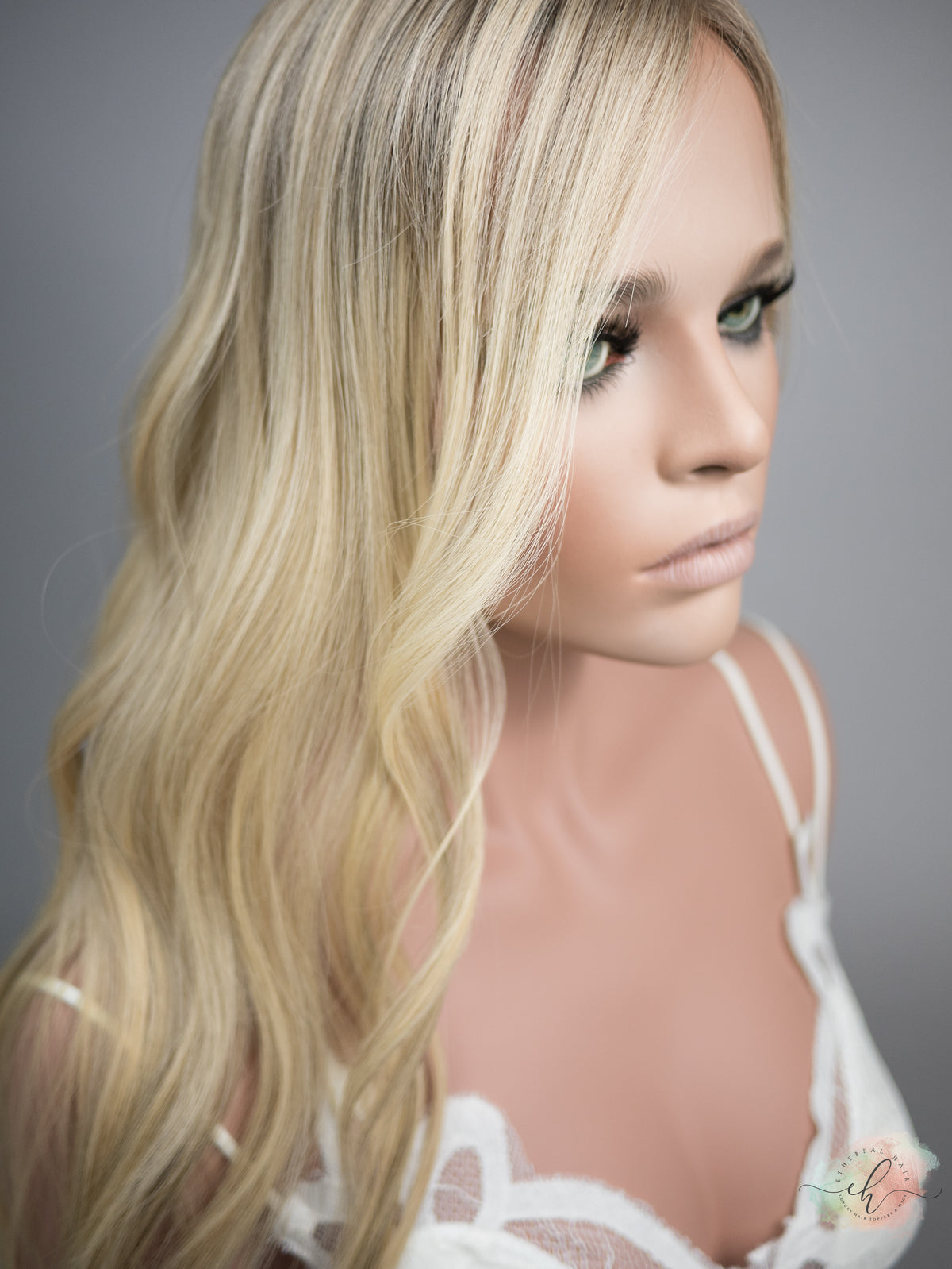 “LOLA&quot; Premium Topper: Closed Lace Top, 8x8, 18-20&quot;