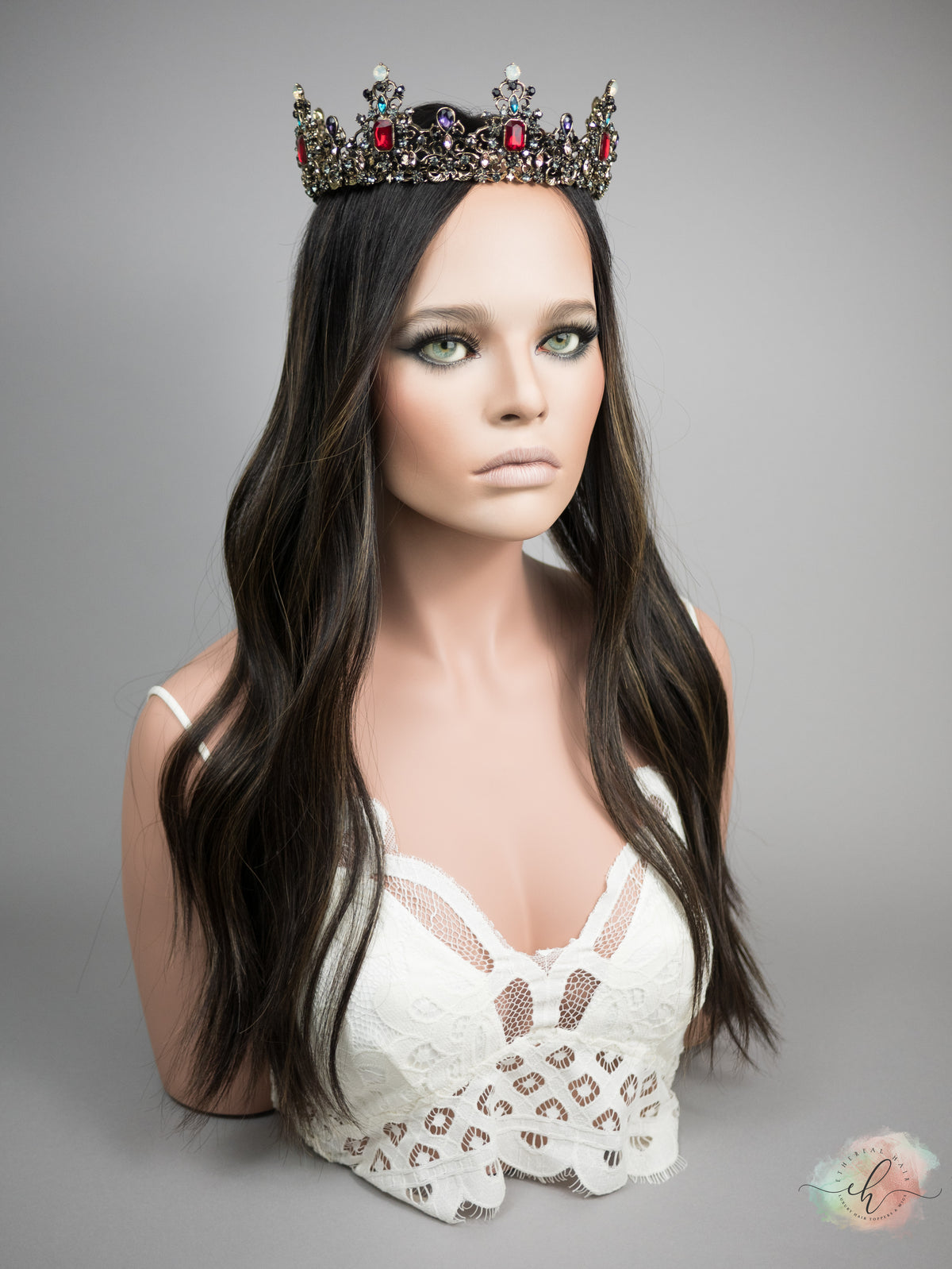 “RHIANNON HIGHLIGHT&quot; Premium Topper: Closed Lace Top, 8x8, 23-24&quot;