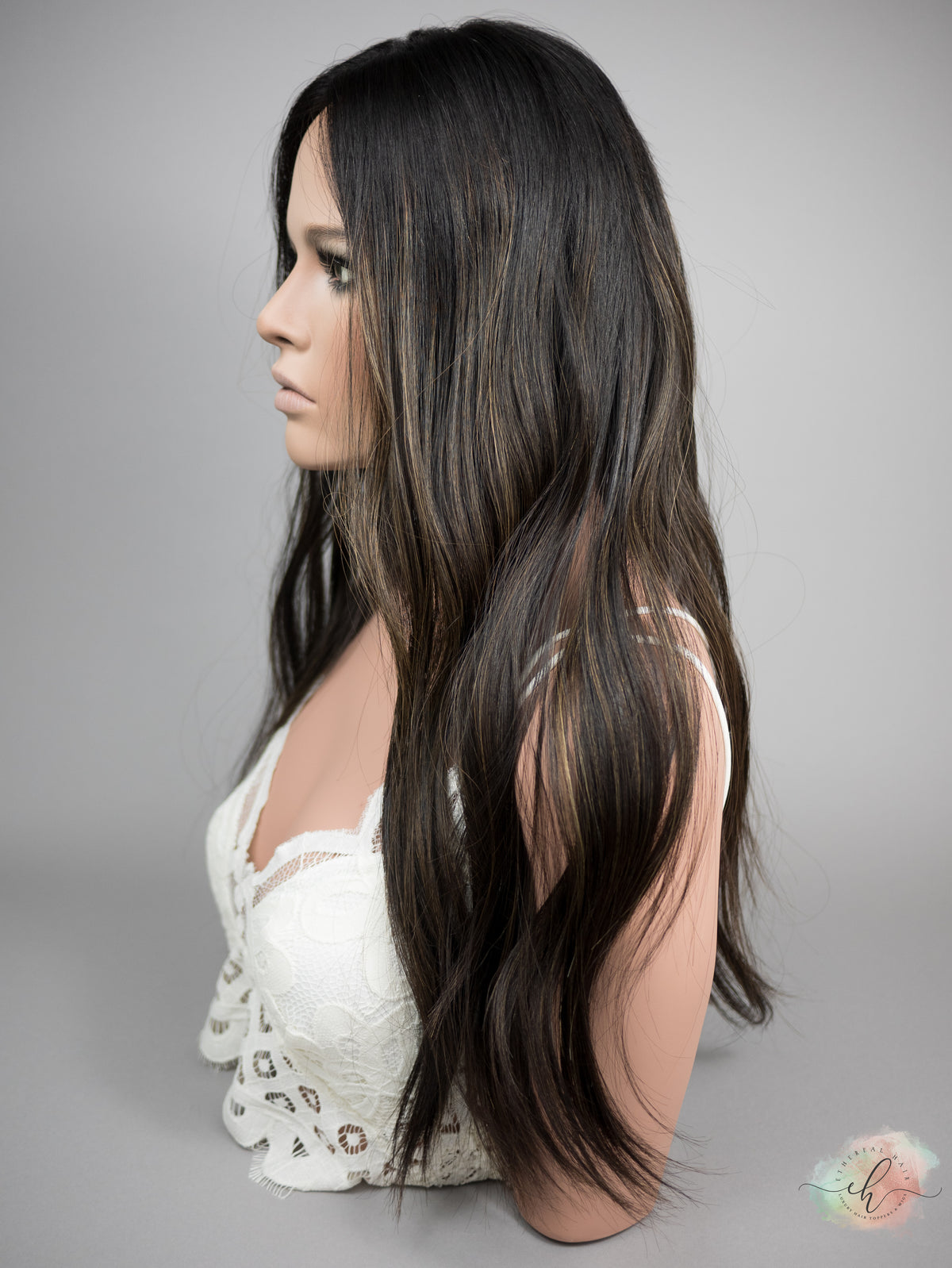 “RHIANNON HIGHLIGHT&quot; Premium Topper: Closed Lace Top, 8x8, 23-24&quot;