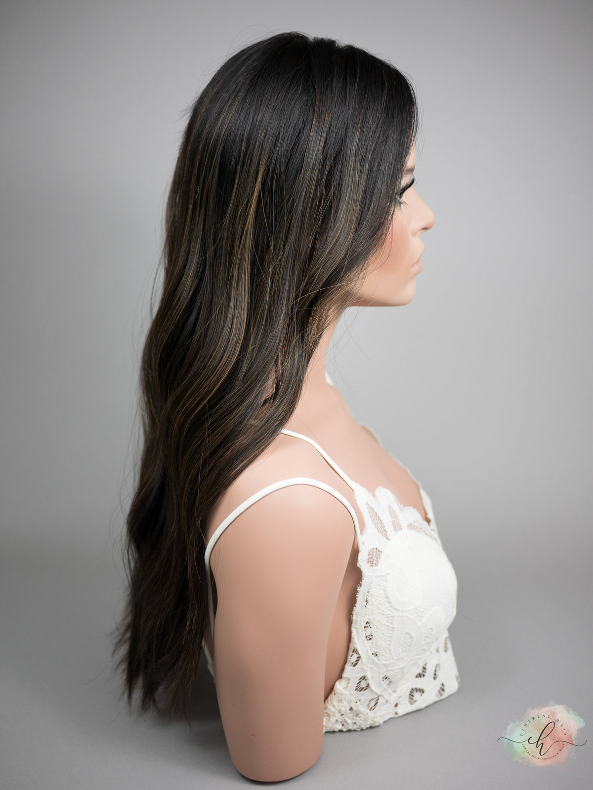 “RHIANNON HIGHLIGHT&quot; Premium Topper: Closed Lace Top, 8x8, 23-24&quot;