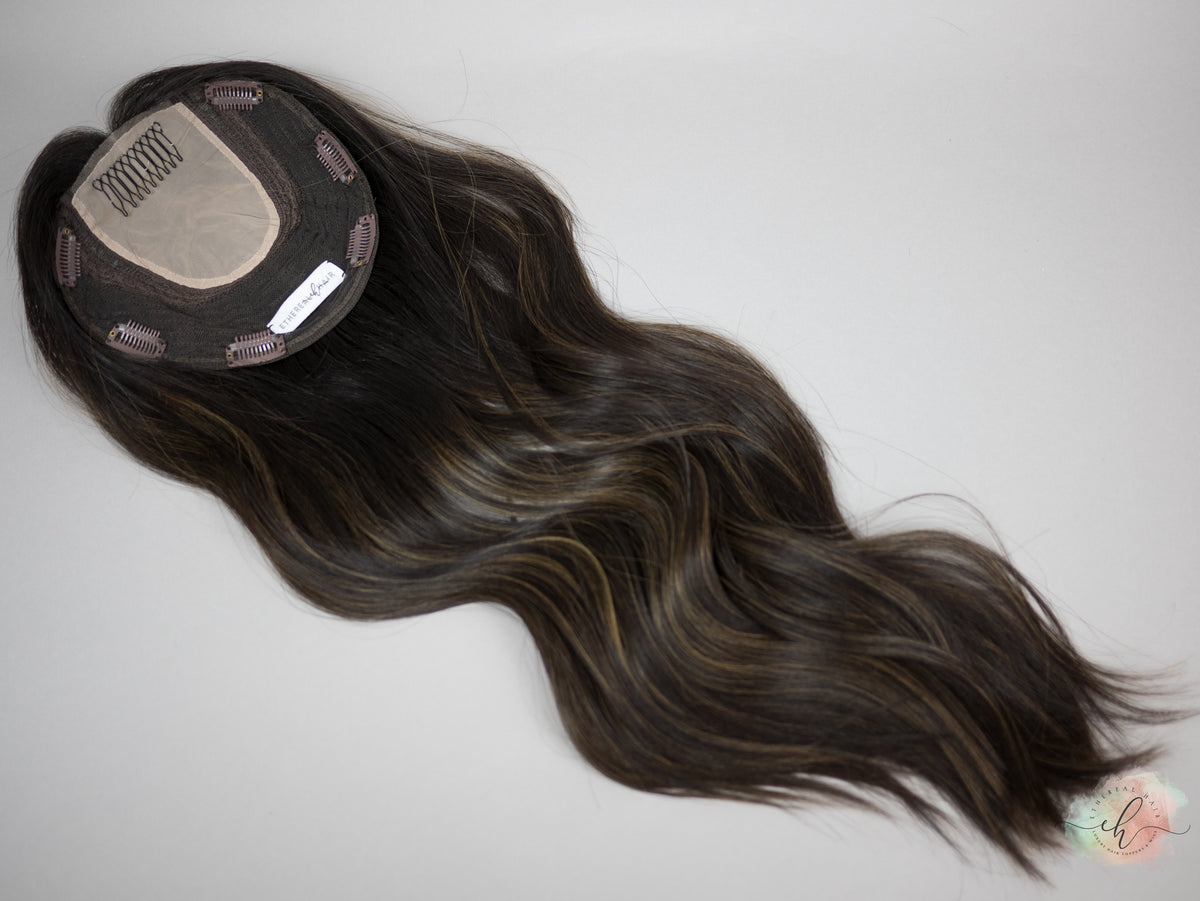 “RHIANNON HIGHLIGHT&quot; Premium Topper: Closed Lace Top, 8x8, 23-24&quot;