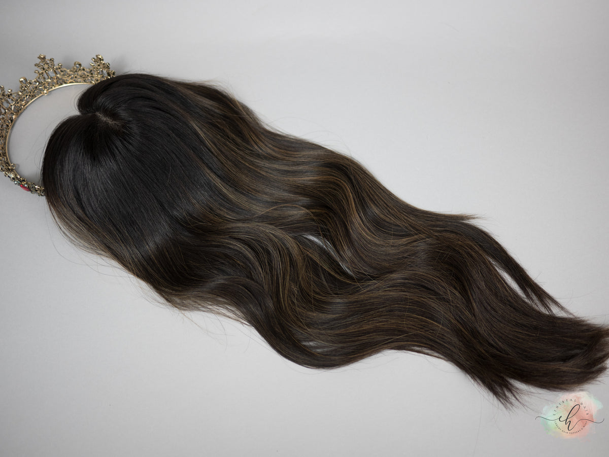 “RHIANNON HIGHLIGHT&quot; Premium Topper: Closed Lace Top, 8x8, 23-24&quot;